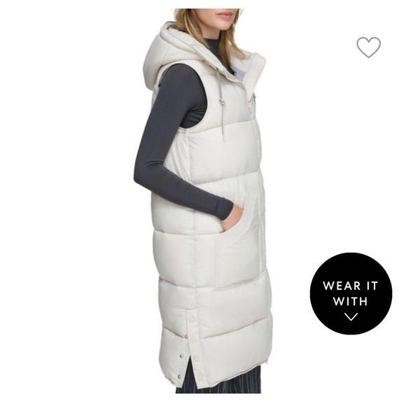 NWOT SZ.L Andrew Marc Kerr longline vest in color Moon - Picture 2 of 13